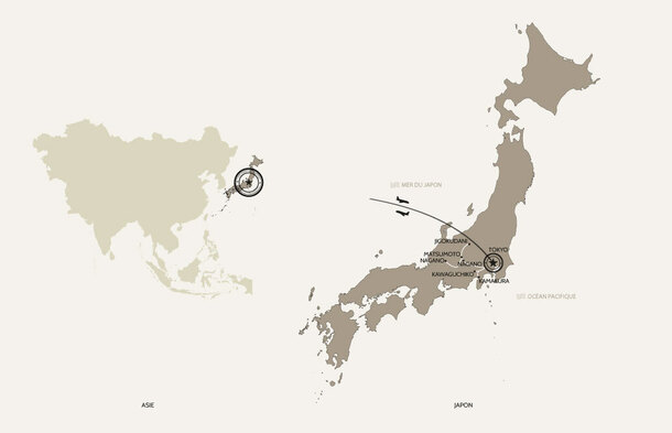 carte voyage photo japon hiver