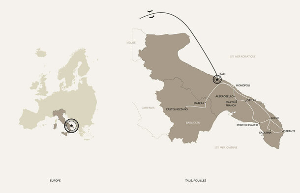 carte voyage photo pouilles