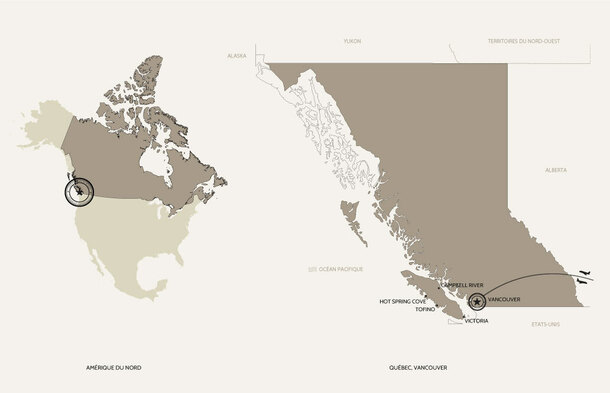 carte voyage photo Canada de l'ouest